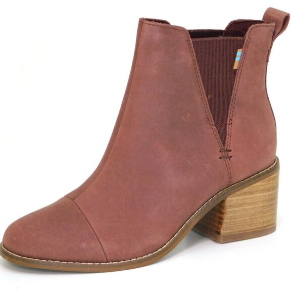 TOMS Womens Esme Leather Chelsea Boots - Picture 1 of 6
